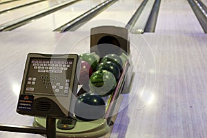 Bowling balls in a row
