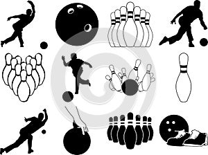 Bowling bundle vector eps illustration by crafteroks photo