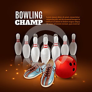 Bowling Champ 3D Illustration