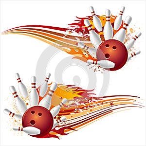 bowling with flames