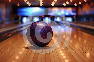 bowling game interior