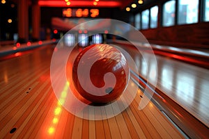 bowling game interior