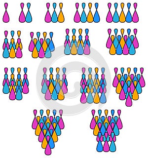 Bowling gaming set styles