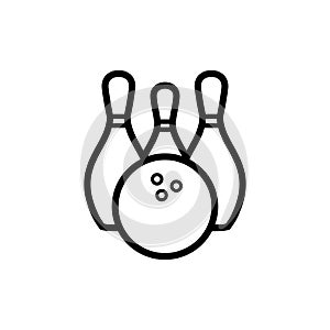 Bowling icon flat vector template design trendy