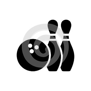 Bowling icon flat vector template design trendy