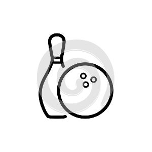 Bowling icon flat vector template design trendy
