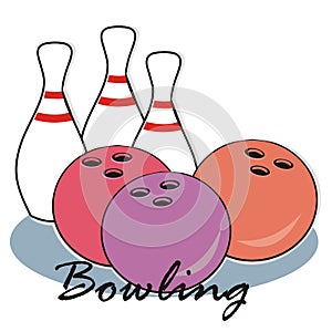 Bowling - icon, logo, web symbol, eps.