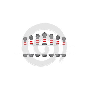 Bowling icon Template vector