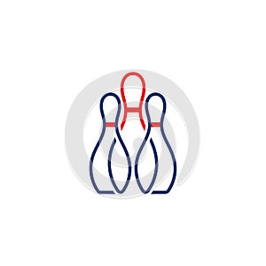 Bowling icon Template vector