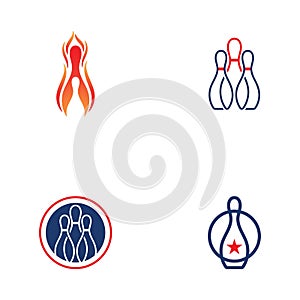 Bowling icon Template vector