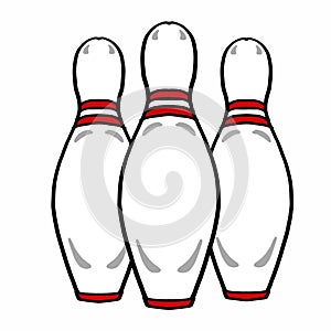 Bowling labs drawing illustration white background