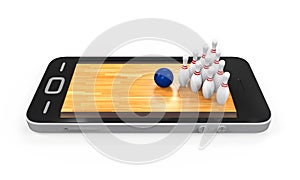 Bowling Lane in Mobile Phone