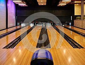 Bowling lanes in club