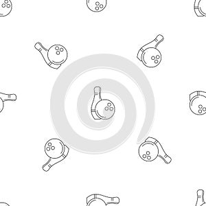 Bowling pattern seamless vector