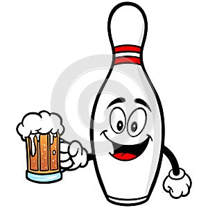Bowling Pin with Beer photo