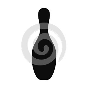 Bowling pin icon, modern minimal flat design style, vector illustration