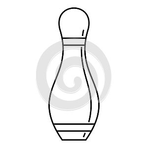 Bowling pin icon, outline style