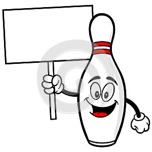Bowling Pin with Sign