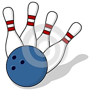 Bowling Pins and Ball