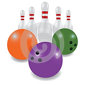 Bowling Pins and bowling balls