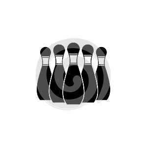 Bowling Pins Flat Vector Icon