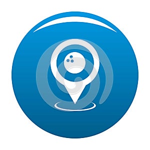 Bowling pointer icon blue