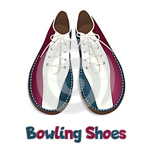 Bowling shoes vector