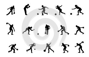 Bowling silhouette vector