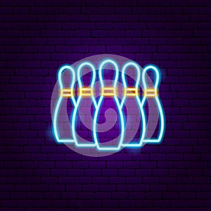 Bowling Skittles Neon Sign