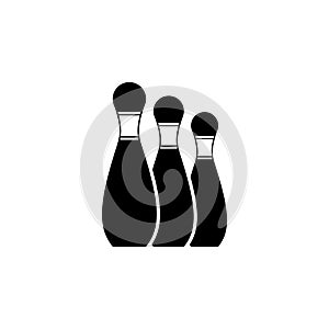 Bowling Skittles Pin Flat Vector Icon