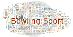 Bowling Sport word cloud.