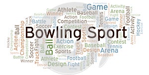 Bowling Sport word cloud.