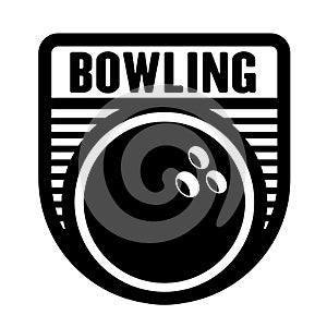 Bowling sports logo template vector art graphic