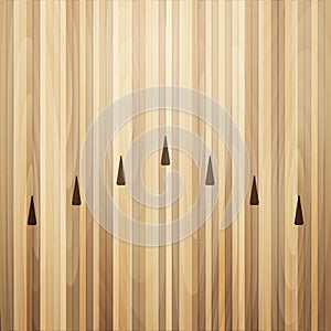 Bowling street wooden floor. Bowling alley background