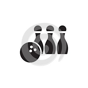 Bowling vector icon design template