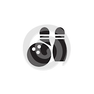 Bowling vector icon design template