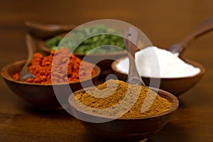 Bowls filled with Spices - cumin