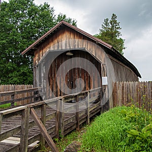 Bowman Mill Covered Bridge in Perry County, Ohio photo