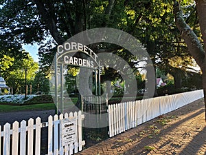 BOWRAL, AUSTRALIA - Feb 12, 2020: Entrance to Corbet gardens, Tulip Time festival, Bowral Southern Highlands NSW Australia