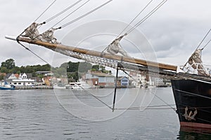 Bowsprit on Old Sailing Ship photo