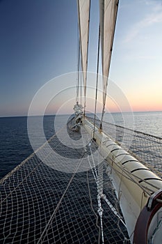 Bowsprit of Sailing Clipper photo