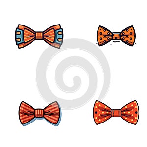 bowtie cartoon illustration of vector bow tie