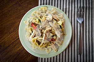 Bowtie Chicken Alfredo