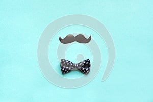 Bowtie and moustache