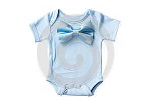 Bowtie Onesie For A Newborn Boy On White Background