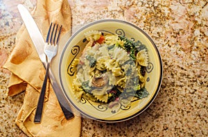 Bowtie Pesto with Broccoli Rabe