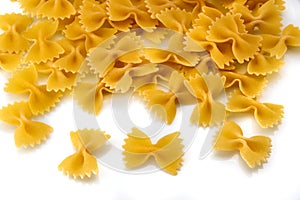 Bowtie-shaped pasta called farfalle