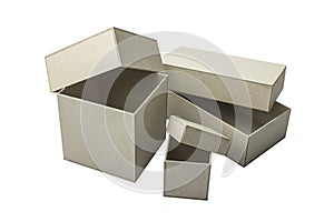 A box of cardboard for the presentation of your design. Objects on white background.