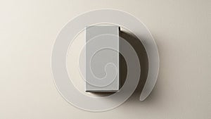 The box casts a shadow to the right indicating a light source from the