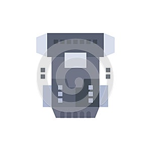 Box, Chamber, Cryogenic, Cryonics, Cryotherapy  Flat Color Icon. Vector icon banner Template